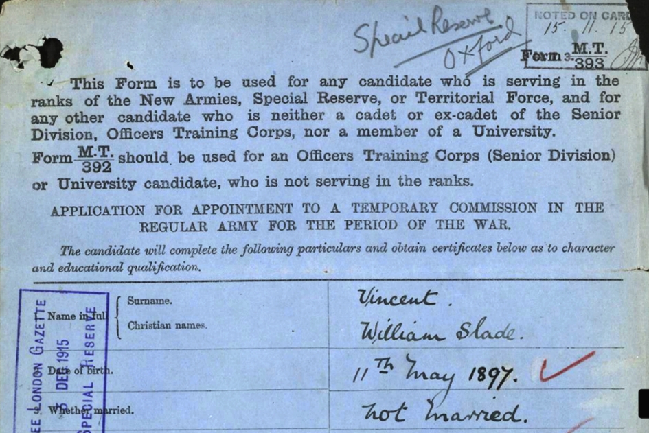 Enlistment Record (with false date of birth)